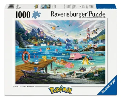 Zdjęcie produktu dla Puzzle dla dorosłych, 1000 elementów - Pokémon - Vaporeon i morskie krajobrazy