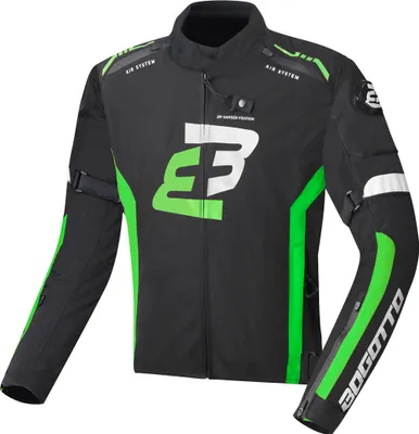 Immagine prodotto di Bogotto GPX giacca impermeabile da moto in tessuto, nero/verde, L