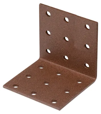 Produktbild von Alberts DURAVIS® Lochplattenwinkel, rostbraun 60 x 60 x 60 mm