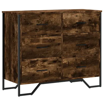 Obrázek produktu pro vidaXL Komoda kouřový dub 91x35,5x74,5 cm materiál na bázi dřeva