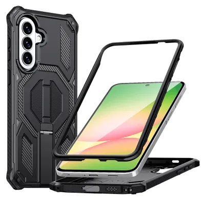 Productafbeelding van Magnetische telefoonhoesje voor Samsung Galaxy A56 / A37 / A36 / A27, met standaardfunctie en beschermende rand