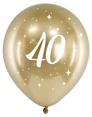 Produktbild von Luftballon Ø30cm "Happy Birthday" Gold | 6 Stk. #40
