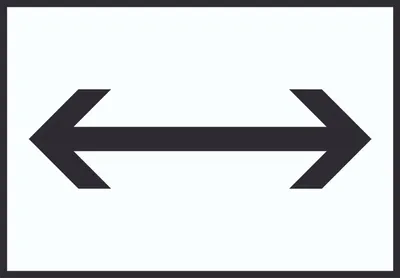 Produktbild von Richtungspfeil rechts links Schild waagerecht schwarz weiss Pfeil A2 (420x594mm)