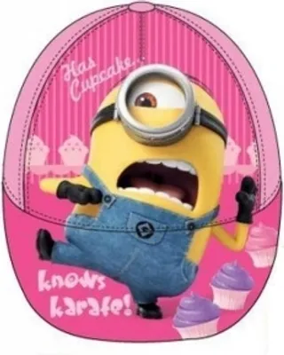 Produktbild von Minions Kinderbaseballmütze - Typ: Karate Pink - Größe: 54cm