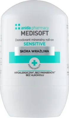 Obrázek produktu pro Anida Medisoft, Dezodorant mineralny, roll-on, 50 ml - Długi termin ważności!