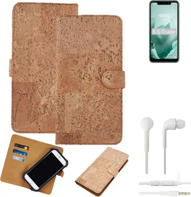 Produktbild von K-S-Trade Hülle kompatibel mit Oukitel C22 + in ear Kopfhörer Kork Handyhülle Cover  Schutzhülle TPU Case Bumper in Hellbraun, (1x)