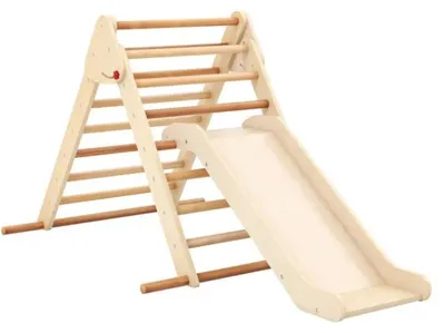 Obrázek produktu pro Skládací lezecká sada se skluzavkou TS10232NA, 150 x 80 x 70 cm, přírodní