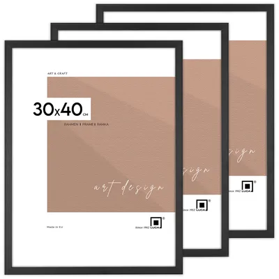 Immagine prodotto di LUCA® Frames, FDM, set di 3 cornici, colore nero, 30x40 cm