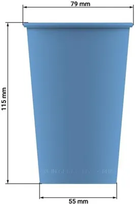 Produktbild von Blauer Mehrwegbecher, 100% recycelbar, BPA-frei, spülmaschinengeeignet