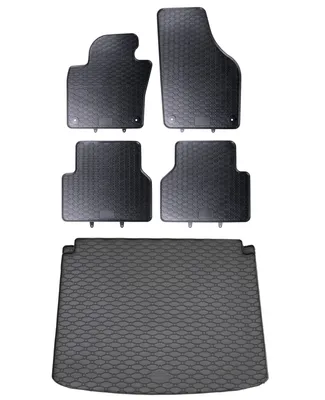 Produktbild von Gummi Fußmatten + Kofferraumwanne Set für VW Tiguan 1 5N, Bj. 8/2007-1/2016