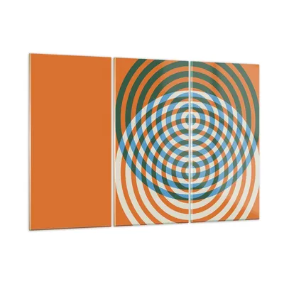 Produktbild von Bilder auf glas - 3 Teile - Abstraktion Modern Kreise - 165x110cm - Glasbilder - Wandbilder - Bilder - Wanddekoration aus Glas - Glas Bilder - Wandbild auf Glas - GCE165x110-4448