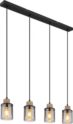 Produktbild von Globo Lighting Hängeleuchte Metall schwarz matt, 4x E27