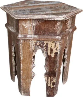Produktbild von Antikweißer Beistelltisch - Modell, Braun, Holz, 50*48*48 cm, Kaffeetische & Bodentische