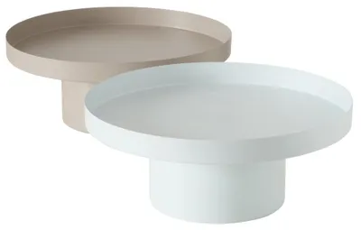 Immagine prodotto di Boltze Home Vassoio Samona in metallo ø25cm beige bianco