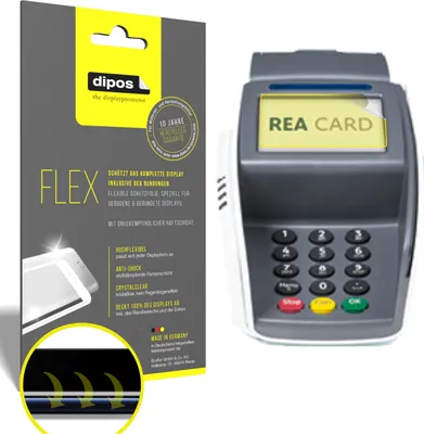 Produktbild von 2x Schutzfolie für REA CARD T7 pro Folie, 100% Displayabdeckung, dipos Flex