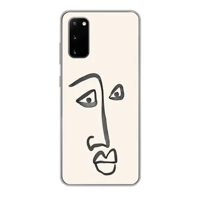 Produktbild von MuchoWow® Handyhülle Schutzhülle Hülle für Samsung Galaxy S20 Gesicht - Augen - Strichzeichnung Silikon Softcase Handy Hülle - Bild