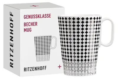 Kaffeebecher 330 ml – Porzellan, spülmaschinenfest, Höhe 11 cm