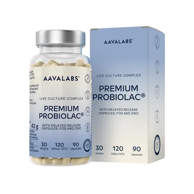 Produktbild von Premium Kulturen Komplex Darmflora - 120MrdKBE - 30 Stämme Darmbakterien -  90 Stück