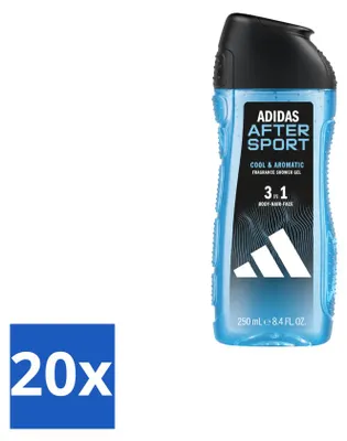 Produktbild von 20 x Adidas After Sport Duschgel & Shampoo 2-in-1 - 250 ml - Vorteilspackung - 20 Stücke