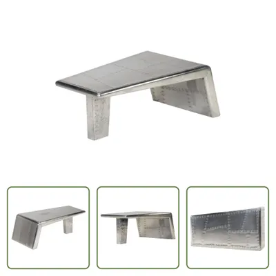 Produktbild von The Living Store Aviator Couchtisch Aluminium Vintage Flugzeug Stil