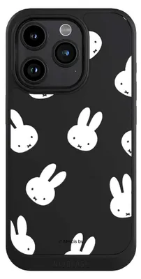 Produktbild von NIVOCASE Hülle für Apple iPhone 15 Pro  Handyhülle NIVOcore Case Schwarz Muster transparent Miffy