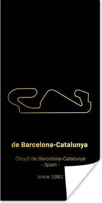 Produktbild von MuchoWow® Poster F1 - Rennstrecke - Barcelona 60x120 cm - Wandschmuck
