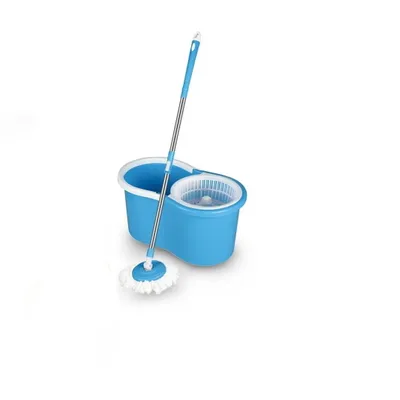 Produktbild von Power Wischmop Filtersystem Mops Set Wischen Eimer Boden Mopp 360° Blau