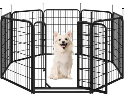 Immagine prodotto di Recinto per cuccioli - Metallo - 8 pannelli - Pieghevole - Per cani