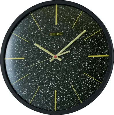 Immagine prodotto di Orologio da parete al quarzo Seiko QXA828K con modalità silenziosa, colore nero/oro