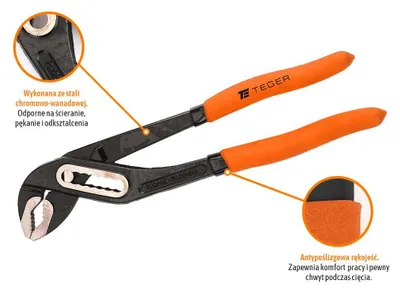 Obrázok produktu pre Nastaviteľná kliešťová zverka na rúry, 300 mm / TEGER