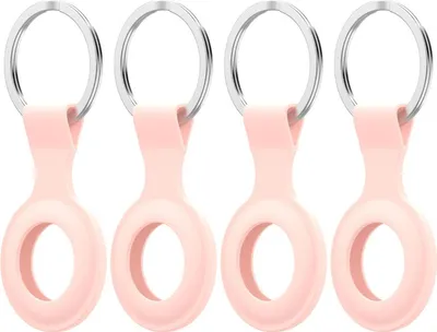 Produktbild von Cazy Silikon Hülle Kompatibel mit Apple AirTag - Rosa - 4 Stück