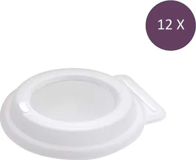 Image de Couvercle pour gobelet avec trou pour paille, lot de 12 pièces
