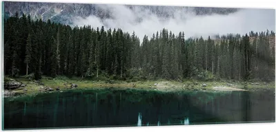 Produktbild von Bilder auf glas - Einteilig - Landschaft Berge Wolken - 100x40cm - Glasbilder - Wandbilder - Bilder - zum Aufhängen bereit - Wanddekoration aus Glas - Glas Bilder - Wandbild auf Glas - GAB100x40-4671