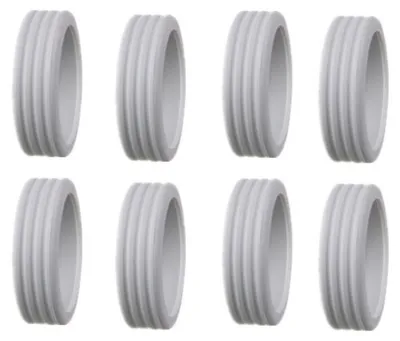 Produktbild von Rollenschutzhüllen 8er-Pack, Silikonhülle Für Spinnerrollen, Grau Für Koffer Und Stühle
