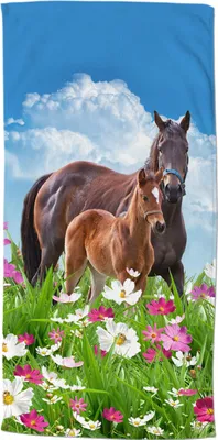Produktbild von Beach towel Good Morning 75x150 cm - horses