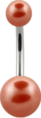 Produktbild von Bauchnabelpiercing Titan Titanium Perle Kugel Ball Banane Belly Banana 14 mm