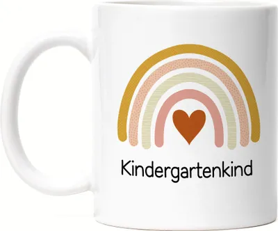 Produktbild von Kindergartenkind Tasse Geschenk Kindergarten Start Kita Regenbogen Herz