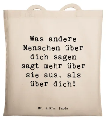 Produktbild von Mr. & Mrs. Panda Beutel Spruch Mobbing bewältigen Selbstwert - Transparent - Geschenk, Stoffbeutel, Hoffnung schenken, Vertrauem, Tasche, dokumententasche, Selbstliebe