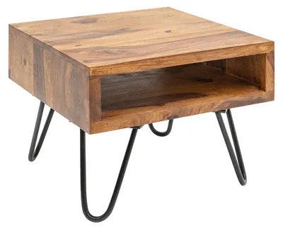 Imagen del producto de Mesa auxiliar de 45 cm, diseño de madera, mesa moderna para el salón. ¡COMPRE AHORA!