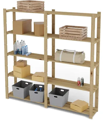 Produktbild von Holzregale Serie B mit 5 Regalen