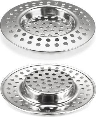 Produktbild von INF Edelstahl Bodenablaufsieb, Spülbeckensieb Haarsieb (4er Pack) Modell 4