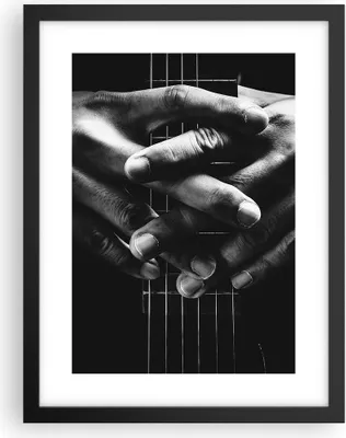 Produktbild von Gerahmtes Poster - Schwarzer Rahmen - Gitarre Musiker Musik - 30x40 cm - Wand Bild - Wanddeko - Wandbilder - Kunstposter - Wandposter - Bilderrahmen - Bilder - Kunstdruck - P2BPA30x40-4960