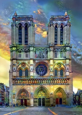Obrázek produktu pro Skládačka Bluebird Cathédrale Notre-Dame de Paris - 500 dílků