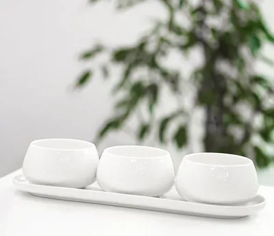Obrázek produktu pro Sada mís na občerstvení New Moon z vysoce kvalitního porcelánu – 4 díly