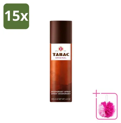 Obrázok produktu pre 15 kusov sprejov Tabac Original, antiperspirant, 200 ml - balenie po 15 kusov