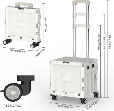 Produktbild von Einkaufswagen bis 30 kg Klappbar Einkaufstrolley Shopping Trolley Einkaufs Hilfe