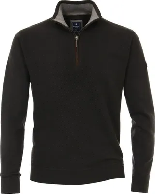 Produktbild von REDMOND Casual Herren Strick-Troyer Zipper Comfort Anthrazit 5XL