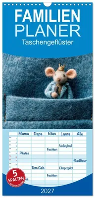 Produktbild von Familienplaner 2027 - Taschengeflüster mit 5 Spalten (Wandkalender, 21 x 45 cm) CALVENDO