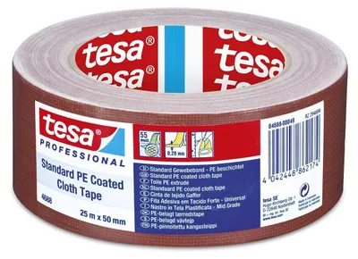 Imagen del producto de TESA 4688, cinta adhesiva amarilla, 1 unidad (04688, 50 mm x 25 m, color marrón)