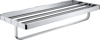 Produktbild von BOLO Handtuchablage Messing Chrom poliert 600x108x255 mm für Bad & WC >> zum Bohren